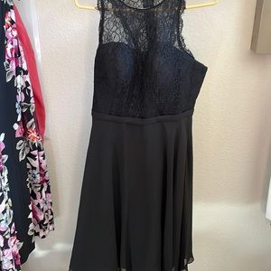 NWT Azazie black lace dress